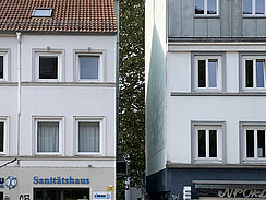 Gap between houses in Hamburg Altona