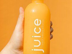 Orange juice bottle